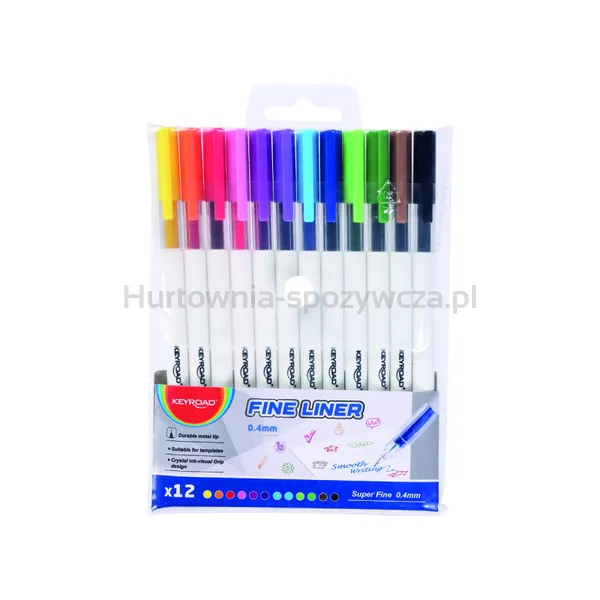 Keyroad Cienkopis 0,4mm, 12 szt., zawieszka