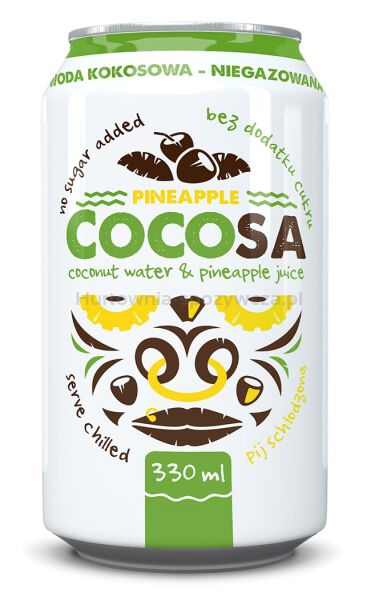 Woda kokosowa z sokiem z ananasa NFC 330 ml