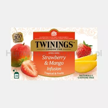 Twinings Infuso Truskawka, Mango Herbatka Owocowo-Ziołowa (20 saszetek)