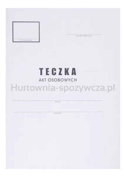 Teczka do akt osobowych OFFICE PRODUCTS, karton, A4, 300 gsm, biała