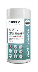 Chusteczki czyszcząco-dezynfekujące ITSEPTIC, duża tuba, 100szt.