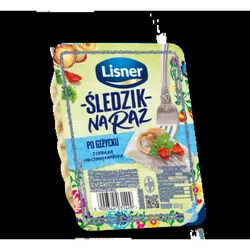 Śledzik na raz Po Giżycku z cebulą i pieczoną papryką Lisner 100g
