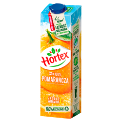 Hortex Sok Pomarańcza 100% Karton 1L