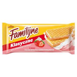 Familijne Wafle Truskawkowo-Śmietankowe 180 G