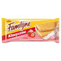 Familijne Wafle Truskawkowo-Śmietankowe 180 G