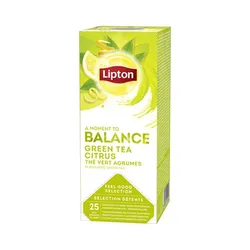 Lipton Herbata Feel Good Selection, Balance, Zielona, Cytrusowa, 25 Kopert