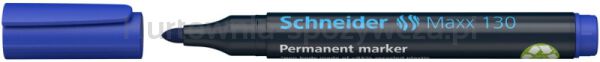 Marker permanentny SCHNEIDER Maxx 130, okrągły, 1-3mm, blister, niebieski - 2