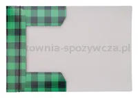 Teczka z gumką OFFICE PRODUCTS, karton/lakier, A4, 320gsm, 3-skrz., mix kolorów w kratę - 15