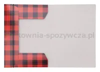 Teczka z gumką OFFICE PRODUCTS, karton/lakier, A4, 320gsm, 3-skrz., mix kolorów w kratę - 13