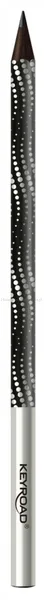 Ołówek KEYROAD Metallic, okrągły, czarne drewno, 12 szt., holograficzne wzory