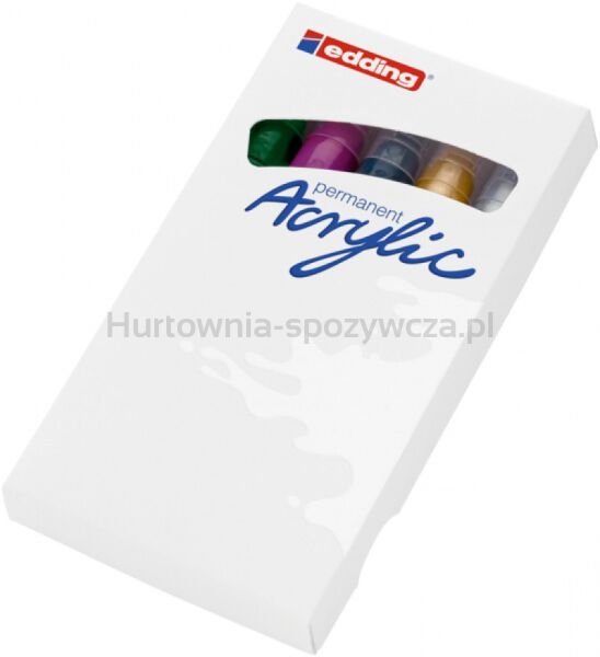 Edding Marker akrylowy e-5100 2-3 mm, 5 szt., mix kolorów  - 3