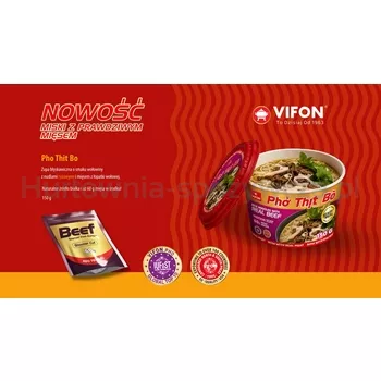 VIFON Zupa Pho Thit Bo z nudlami ryżowymi i wołowiną 150g