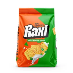 Mini krakersy Raxi Sour cream and onion 100g