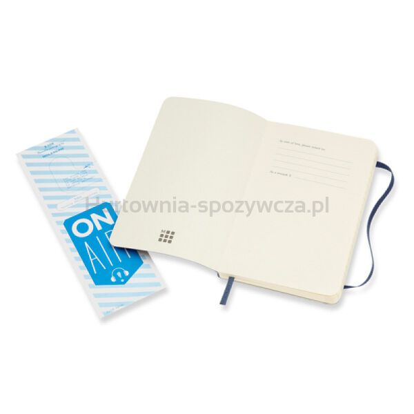 Notes MOLESKINE P (9x14cm) w linie, miękka oprawa, sapphire blue, 192 strony, niebieski - 7