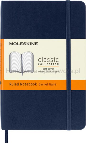 Notes MOLESKINE P (9x14cm) w linie, miękka oprawa, sapphire blue, 192 strony, niebieski - 12