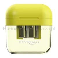 Temperówka plastikowa KEYROAD Jelly Gel, podwójna, blister, transparentna - 2