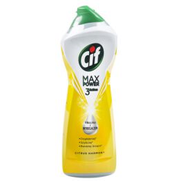Mleczko do czyszczenia CIF Max Power 3 Action Cytryna, z wybielaczem, 1001g