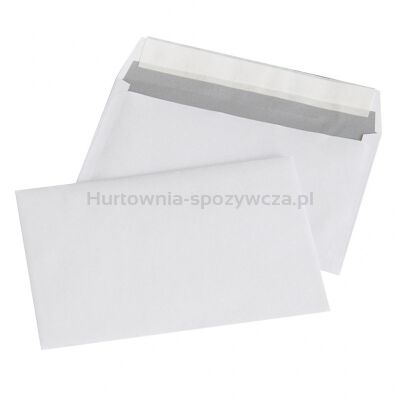 Office Products Koperty z taśmą silikonowąHK, C6, 114x162mm, 80gsm, 1000szt., białe 