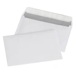 Office Products Koperty Z Taśmą Silikonowąhk, C6, 114X162Mm, 80Gsm, 1000Szt., Białe 