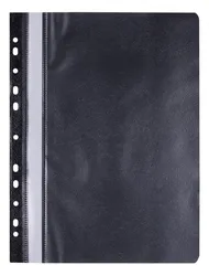 Skoroszyt Office Products, Pp, A4, Miękki, 100/170Mikr., Wpinany, Czarny