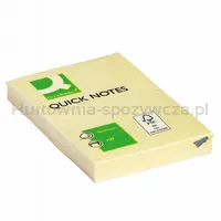 Q-Connect Bloczek Samoprzylepny, 51X76Mm, 1X100 Kart., Jasnożółty  - 2
