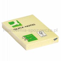 Q-Connect Bloczek samoprzylepny, 51x76mm, 1x100 kart., jasnożółty  - 2