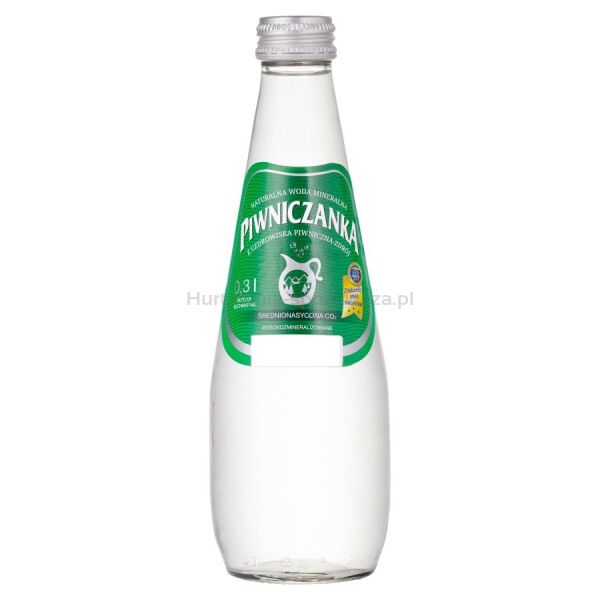 Naturalna woda mineralna  średnionasycona CO2 0,3l - 2
