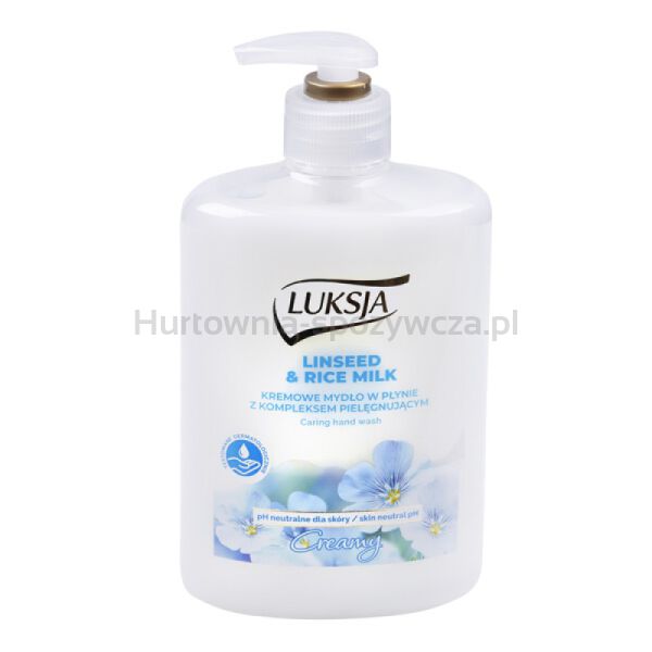 Mydło w płynie LUKSJA Creme, len i mleczko ryżowe, 500ml