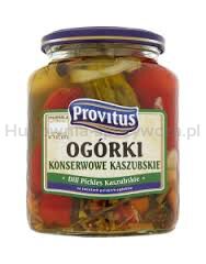 Provitus Ogórki Konserwowe Kaszubskie 640G(data przydatnosci 30.04.2025)