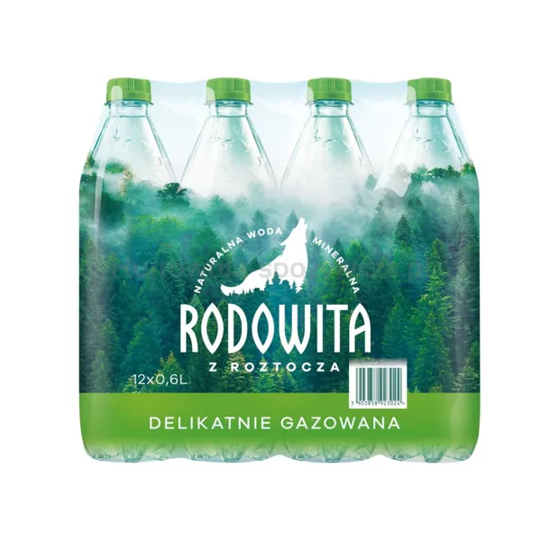 Woda Mineralna Rodowita delikatnie gazowana 0,6L