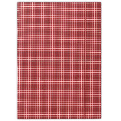 Donau Teczka z gumką karton, A4, 400gsm, 3-skrz., czerwona w kratę 