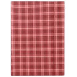Donau Teczka z gumką karton, A4, 400gsm, 3-skrz., czerwona w kratę 