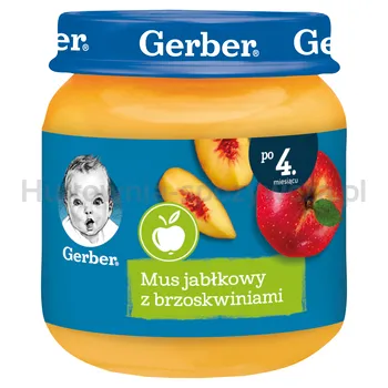 Gerber DeSerekMus Jabłkowy Z Brzoskwiniami Po 4 Miesiącu 125 G