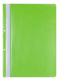 Office Products Skoroszyt, PP, A4, 2 otwory, 100/170mikr., wpinany, jasnozielony 