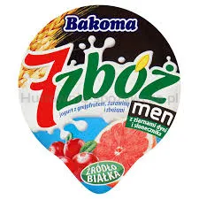 Bakoma Jogurt 7 Zbóż Men Z Grejpfrutem Żurawiną I Ziarnami Zbóż 300G