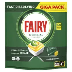 Fairy Kapsułki do zmywarki Original Cytryna All In One, 100 tabletek