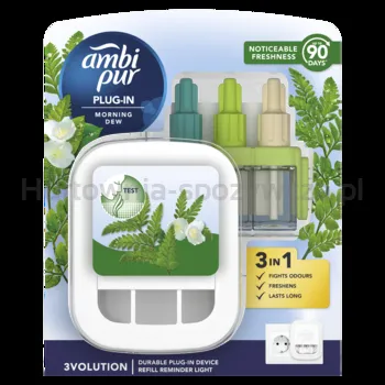 Ambi Pur 3Volution Elektryczny Odświeżacz Powietrza Morning Dew Zestaw Startowy 20 Ml