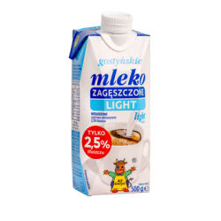 Spółdzielnia Mleczarska w Gostyniu. Mleko zagęszczone niesłodzone light 2,5% gostyńskie 500g