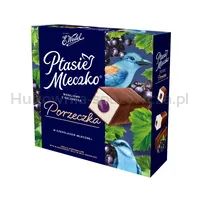 E.Wedel Ptasie mleczko waniliowe z galaretką o smaku czarnej porzeczki w czekoladzie mlecznej 340g