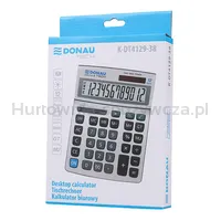Donau Kalkulator biurowy TECH, 12-cyfr. wyświetlacz, wym. 210x154x37 mm, metalowa obudowa, srebrny  - 5