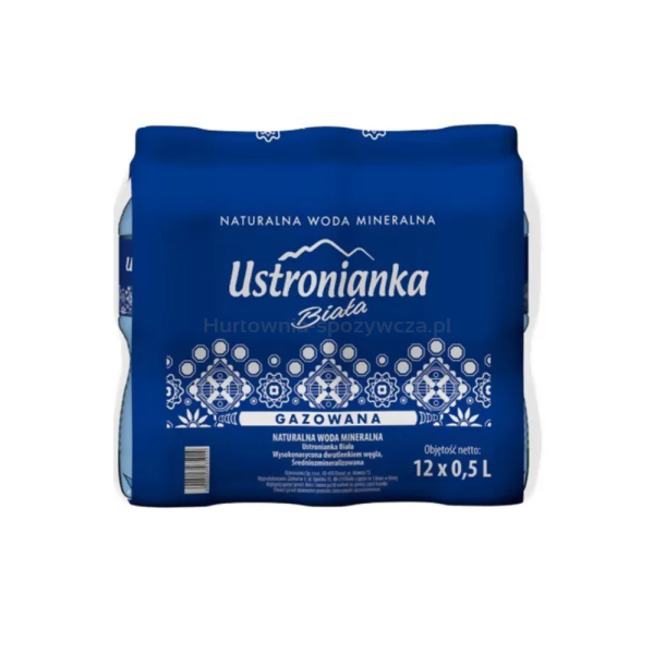 Woda Ustronianka Biała 0,5L gazowana