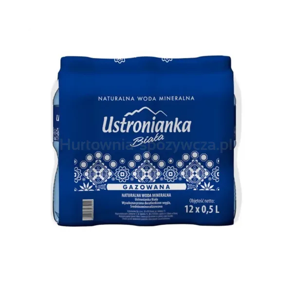 Woda Ustronianka Biała 0,5L gazowana