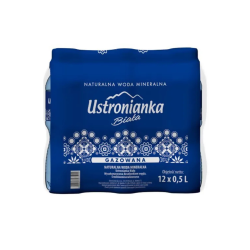 Woda Ustronianka Biała 0,5L gazowana(butelka bez kaucji)