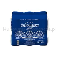 Woda Ustronianka Biała 0,5L gazowana(butelka bez kaucji)(data przydatnosci 31.01.2026)