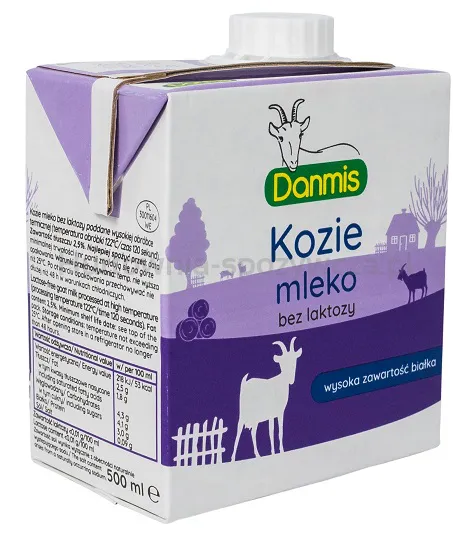 Danmis Kozie Mleko Bez Laktozy Uht (2,5 % Tłuszczu) 500 Ml