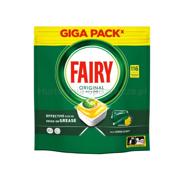 Fairy Kapsułki do zmywarki Original All In One Cytryna 116 szt.