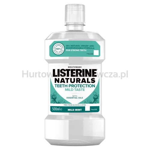 Listerine Płyn Do Płukania Jamy Ustnej Naturals Teeth Protection Mild Taste 500 Ml
