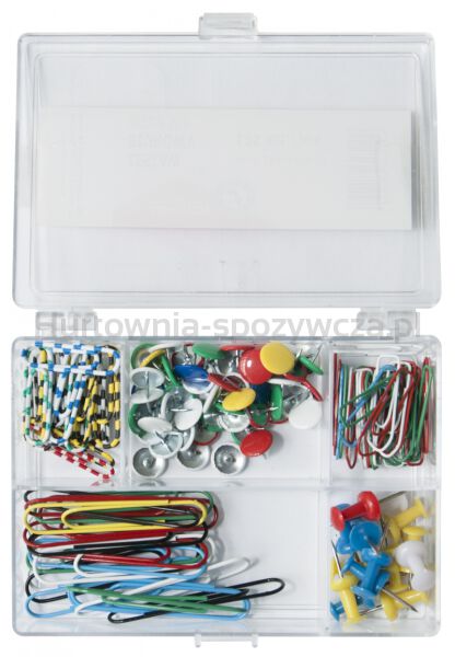 Zestaw biurowy (pinezki i spinacze) OFFICE PRODUCTS, mix 135szt. - 2