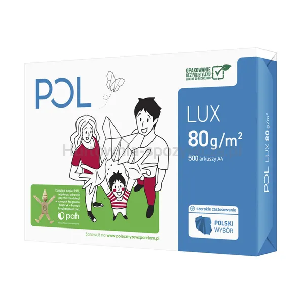 Pollux Papier Ksero A4, klasa B, 161CIE, 80gsm, 500ark. 