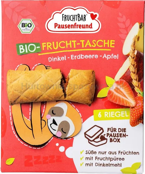 Ciasteczka orkiszowe z nadzieniem owocowym truskawkowo- jabłkowym 6x BIO 22 g